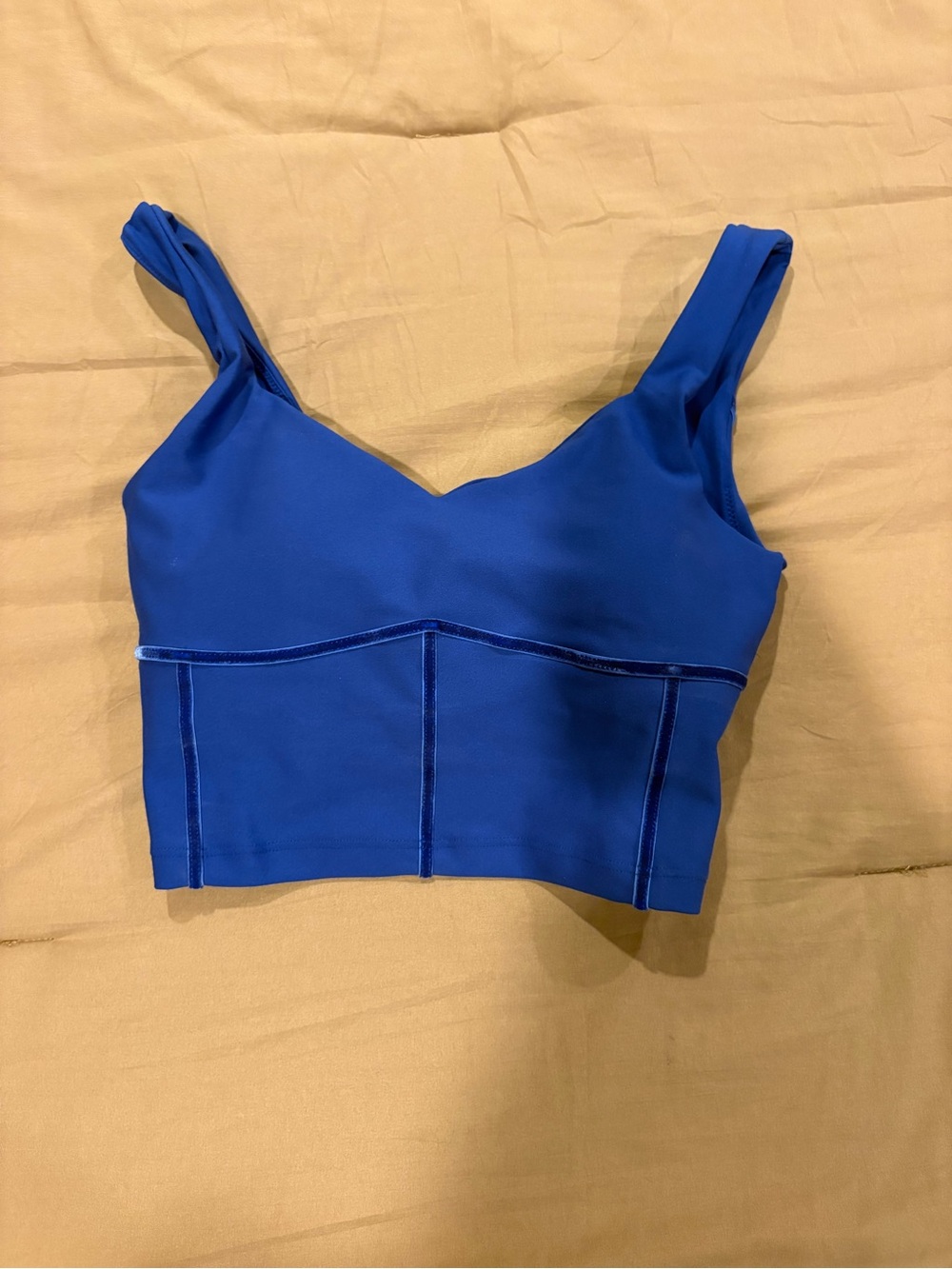 Women’s Cobalt Blue Athletic Cropped Tank Top